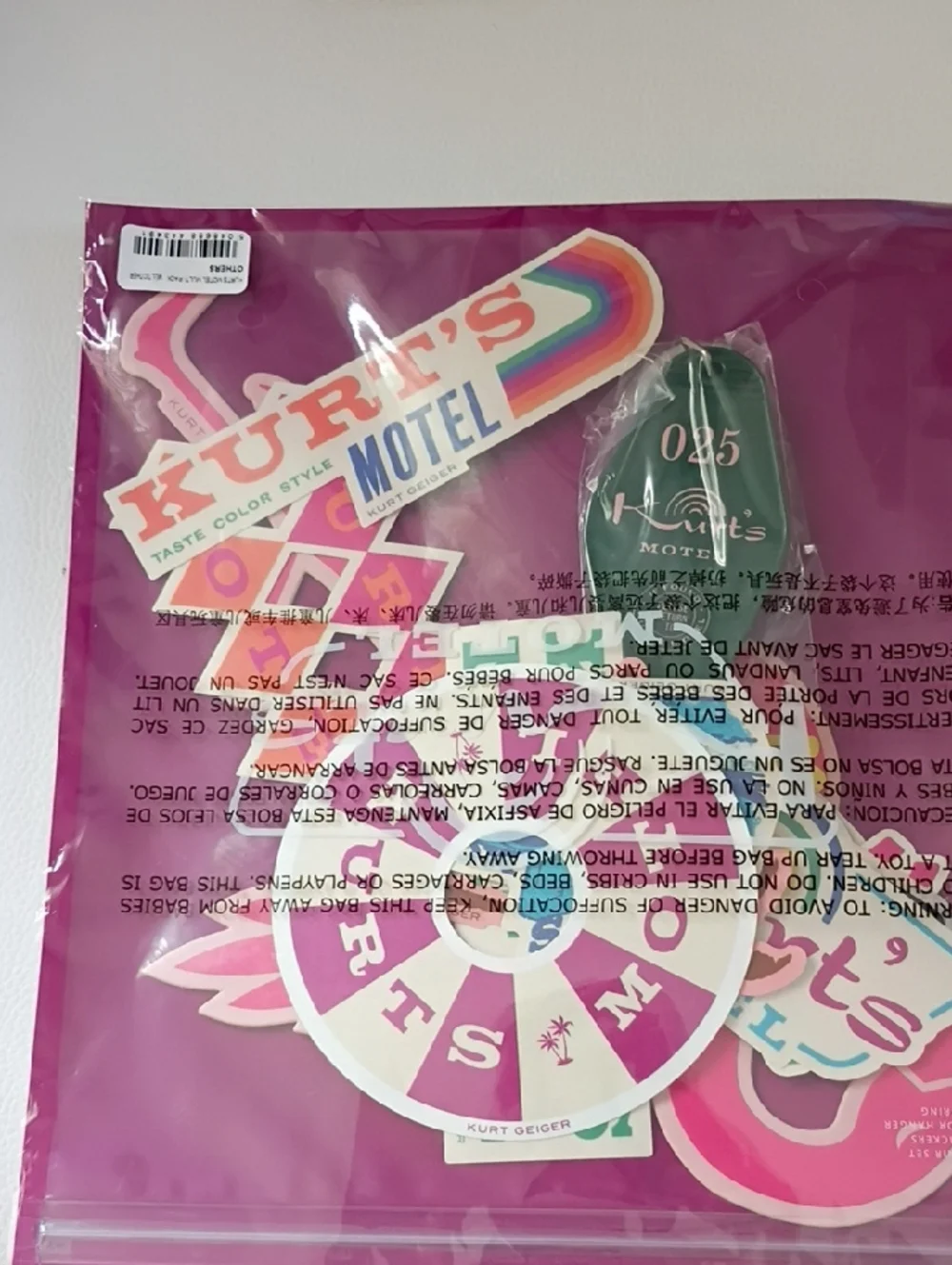 Kurt Geiger Sticker Pack - Pink, White, Green - Picture 1 of 2
